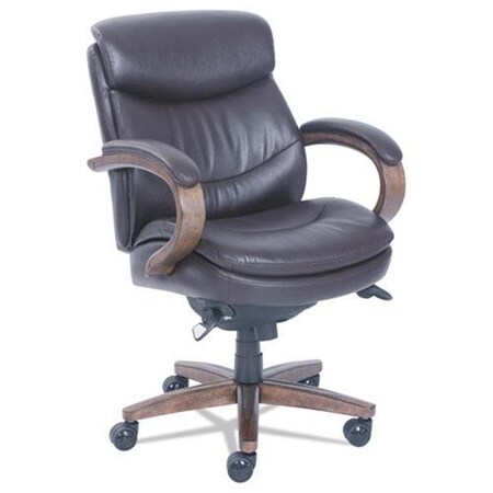 Guest Room LZB Mid-Back Wood Executive Chair Brown GU3213446